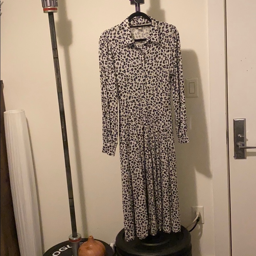 Ann Taylor Loft Leopard Maxi Dress